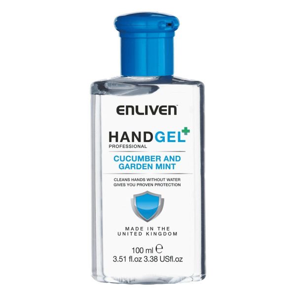 ENLIVEN PROFESSIONAL CUCUMBER & GARDEN MINT HAND GEL SANITISER 100ML