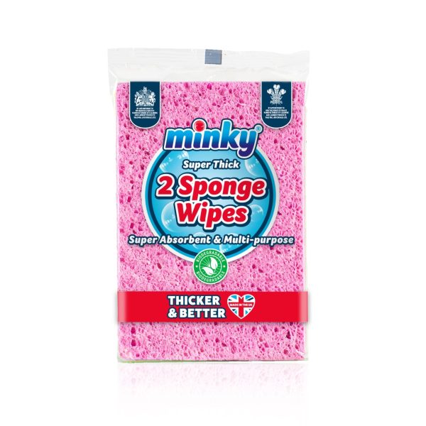 MINKY SUPER THICK SPONGE WIPES PACK OF 2