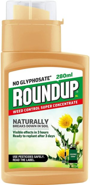 ROUNDUP NATURALS WEED KILLER CONCENTRATE GLYPHOSATE FREE 280ML