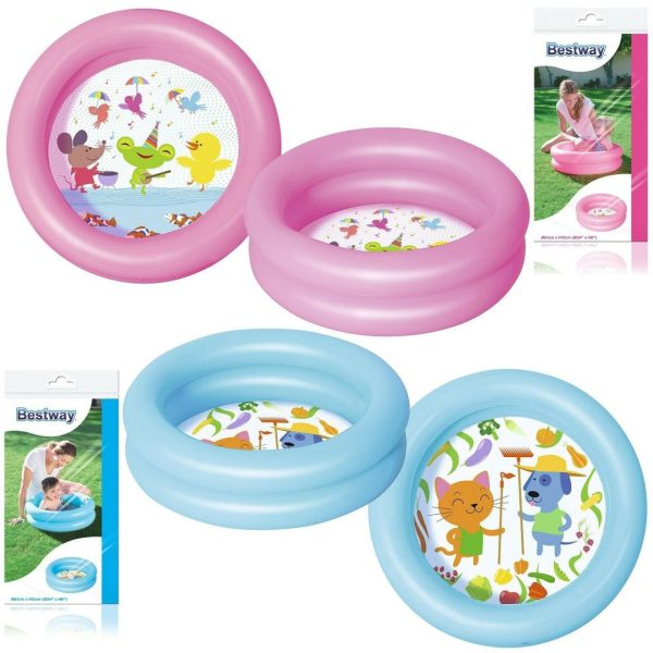 BESTWAY KIDDIE 2 RING PADDLING POOL 61CM