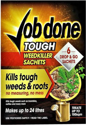 JOB DONE UNKNOWN TOUGH WEEDKILLER SACHET BLACK PACK OF 6