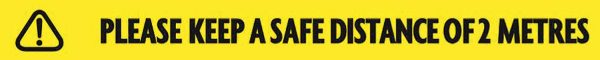 50MM X 33M KEEP SAFE DISTANCE HAZARD TAPE