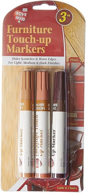 PACK OF 3 MAGIC WOOD FURNITURE TOUCH UP REPAIR MARKERS PENS LIGHT DARK MEDIUM