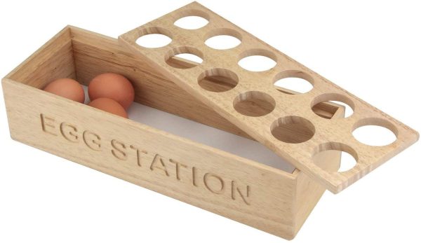 APOLLO RB EGG STATION 12 WOOD BROWN 32 X 12 X 8 CM