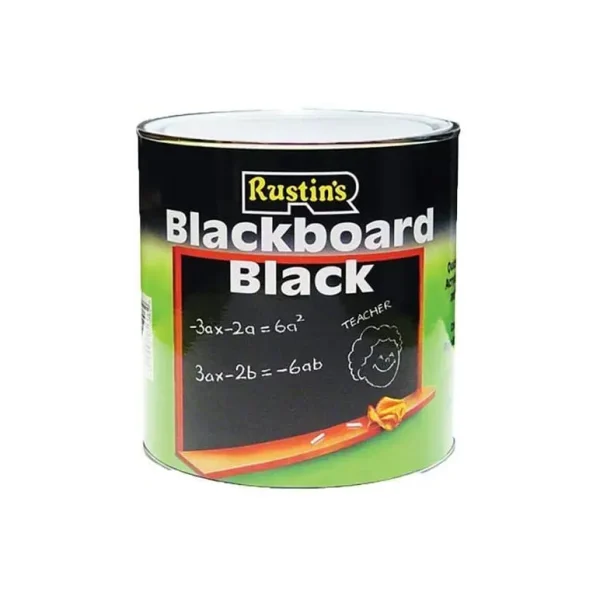 RUSTINS QUICK DRY NON REFLECTING BLACKBOARD BLACK PAINT 100ML