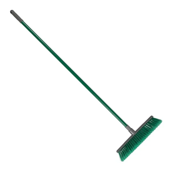 ELLIOTTS 37CM OUTDOOR BROOM - GREEN BRISTLE