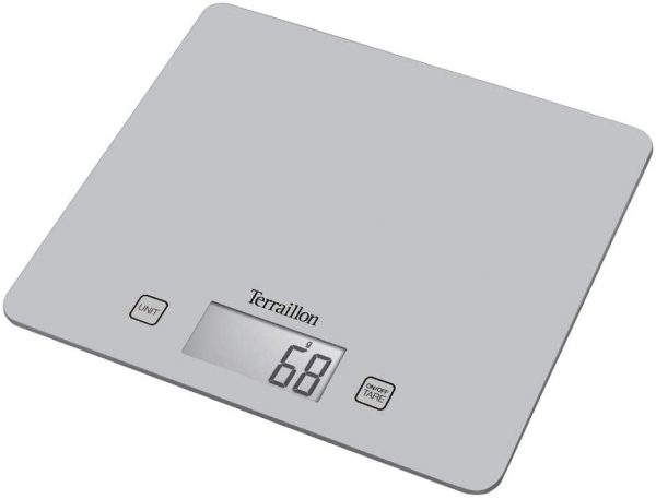 TERRAILLON T1040 SILVER 5KG TOUCH SENSITIVE KITCHEN SCALE