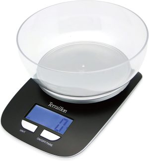 TERRAILLON DIGITAL BOWL SCALE - BLACK FOR UP TO 5 KG