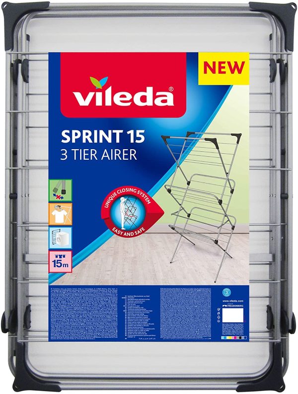 VILEDA SPRINT15 FOLDING LAUNDRY AIRER 3 TIER 15M