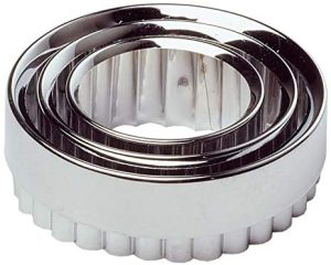 CHEF AID 3 PCS METAL PASTRY CRINKLE CUTTER SET