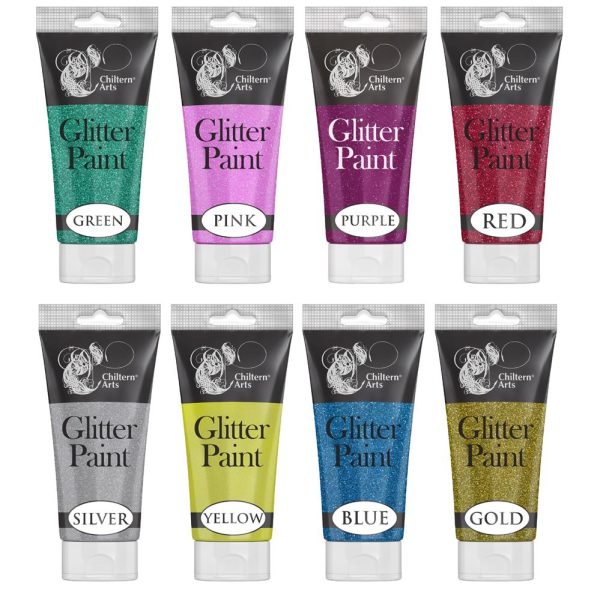 CHILTERN ARTS ASSORTED GLITTER PAINT 120ML