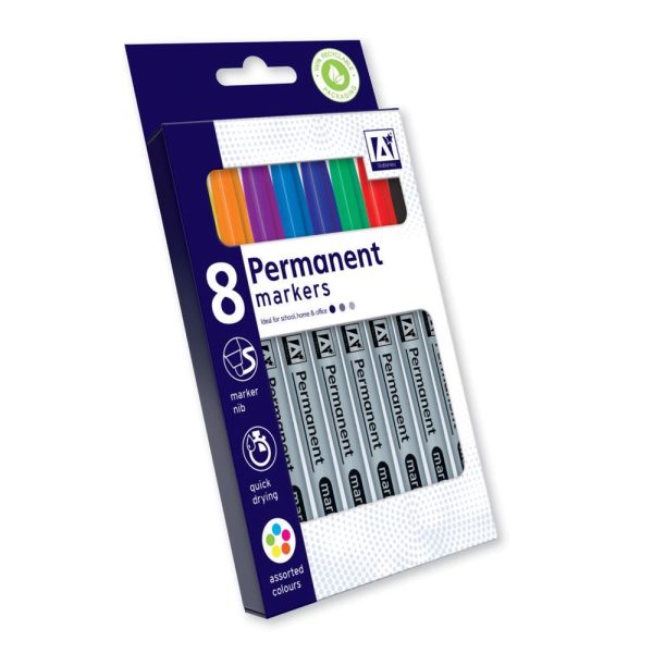 ANKER STATIONERY PERMANENT MARKERS PACK OF 8