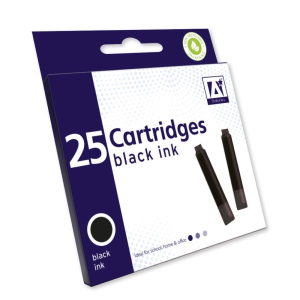 ANKER STATIONERY BLACK INK CARTRIDGES PACK OF 25