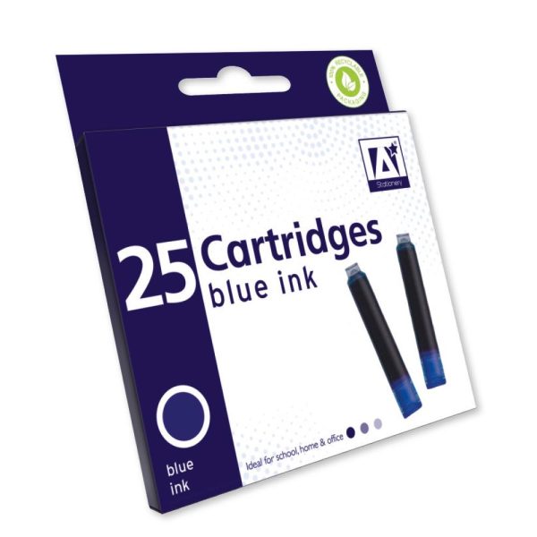 ANKER STATIONERY BLUE INK CARTRIDGES PACK OF 25