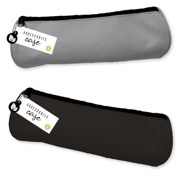 ANKER STATIONERY BARREL PENCIL CASE BLACK / GREY