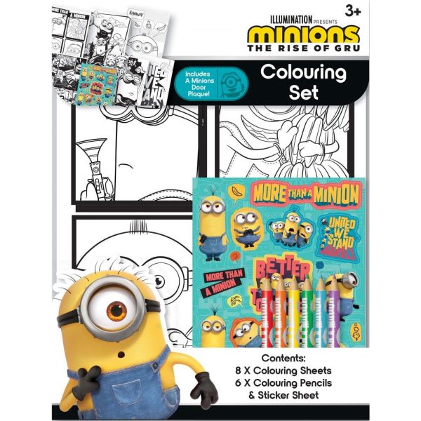 MINIONS THE RISE OF GRU COLOURING SET