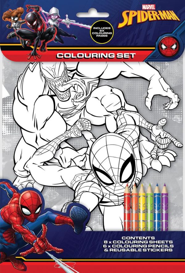 MARVEL SPIDERMAN COLOURING SET