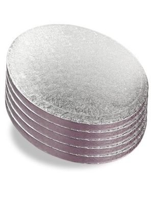 DORIC 6 INCH ROUND SILVER CAKE BOARDS PACK OF 10