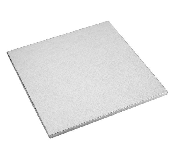 DORIC 11 INCH SQUARE SILVER CAKE BOARDS PACK OF 10