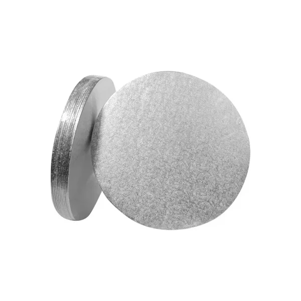 DORIC 12 INCH ROUND SILVER CAKE BOARDS PACK OF 10