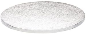 DORIC 10 INCH ROUND SILVER THICK CAKE BOARD DRUMS PACK OF 5