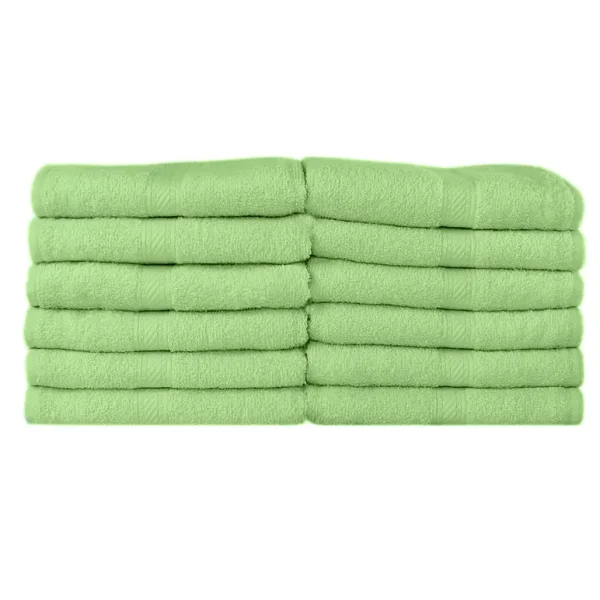 WESTWARD HO FACE CLOTH / TOWEL 30CM X 30CM PACK OF 12 - LIGHT GREEN