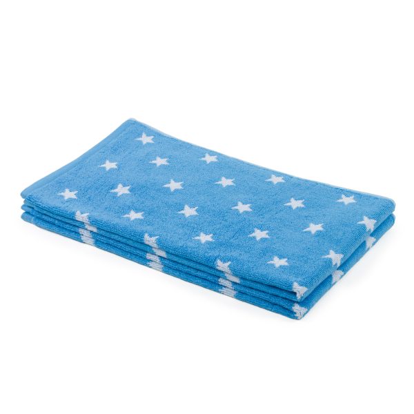 WESTWARD HO HAND TOWEL 50CM X 85CM PACK OF 3 - BLUE STARS