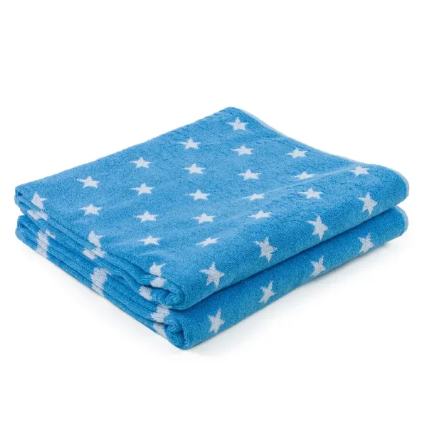 WESTWARD HO BATH TOWEL 70CM X 150CM PACK OF 2 - BLUE STARS