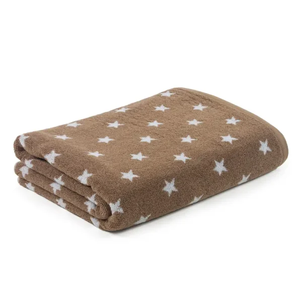 WESTWARD HO BATH TOWEL 70CM X 150CM PACK OF 2 - BROWN STARS