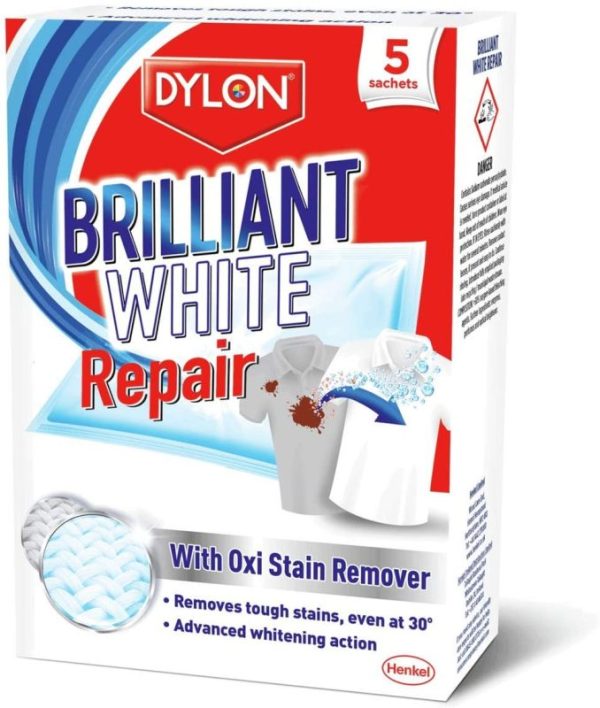 DYLON 2-IN-1 BRILLIANT WHITE REPAIR OXI STAIN REMOVER 150G