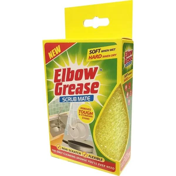 ELBOW GREASE SCRUB MATE NON SCRATCH SPONGE YELLOW