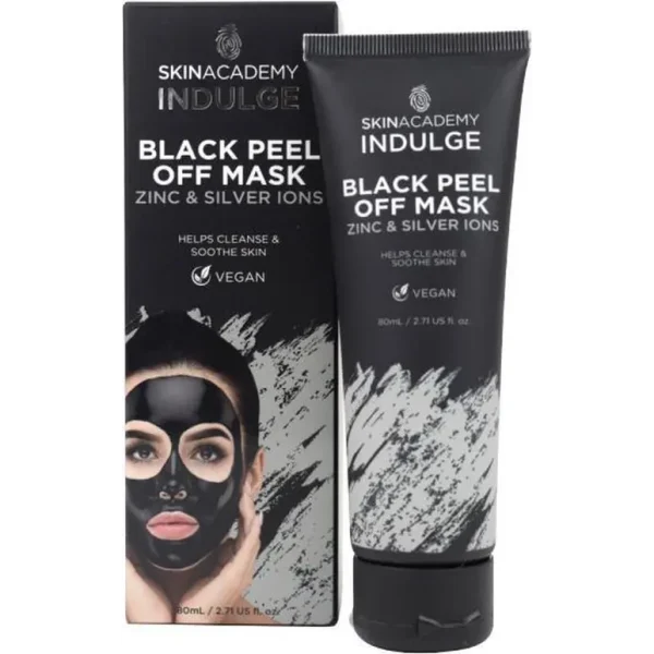 SKINACADEMY INDULGE BLACK PEEL OFF MASK - ZINK & SILVER IONS