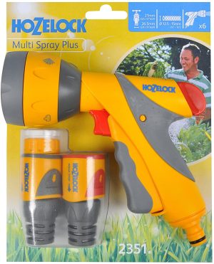 HOZELOCK MULTI SPRAY PLUS GUN & FITTINGS STARTER KIT
