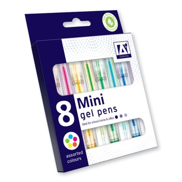 ANKER STATIONERY MINI GEL PENS PACK OF 8