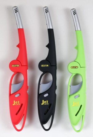 GSD FOLDABLE BBQ ASSORTED COLOUR JET FLAME LIGHTER WIND PROOF