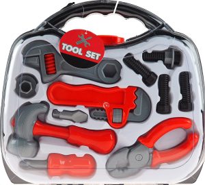 KIDS CHILDREN TOOL KIT SET KIT IN CARRY CASE