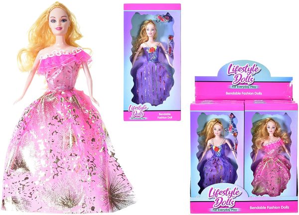 KANDYTOYS ASSORTED BENDABLE DOLL IN BALL GOWN