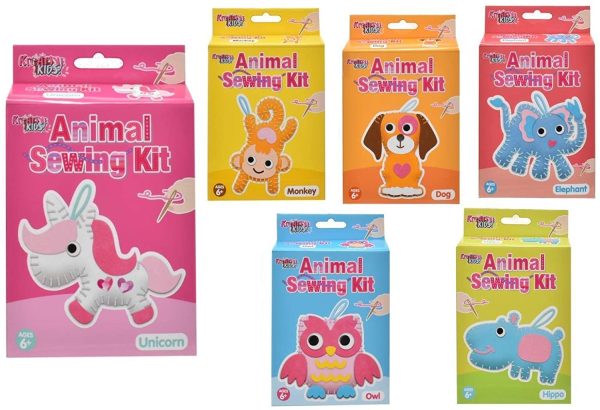 KREATIVE KIDS ASSORTED ANIMAL SEWING KIT