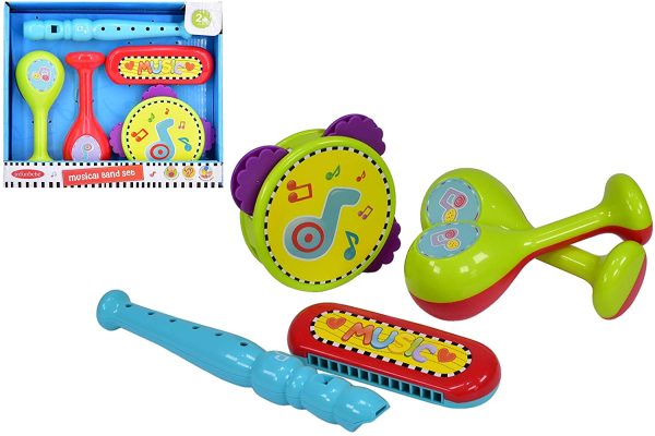 INFUNBEBE TODDLERS MUSICAL BAND PLAYSET SET OF 5 INSTRUMENT