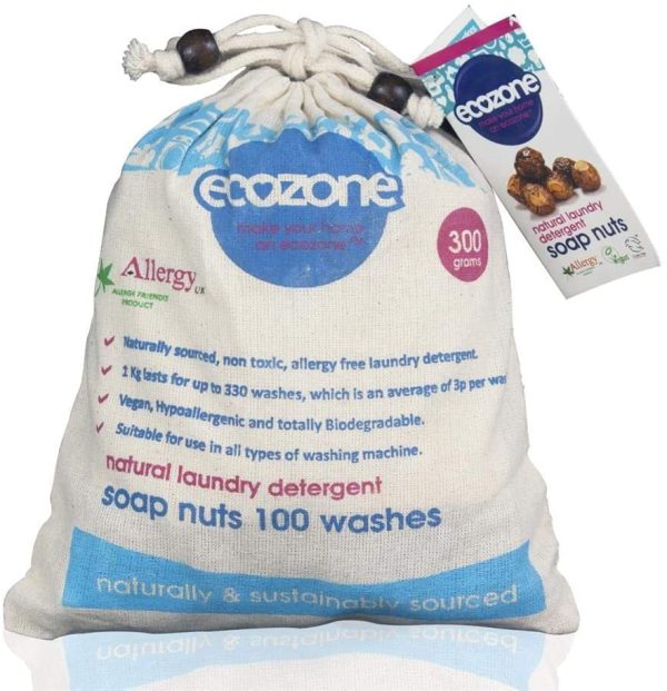 ECOZONE SOAP AND INDIAN WASH NUTS 300G BAG UP TO 100 WASH