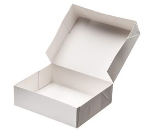 DORIC 9 INCH WHITE STAPLELESS CAKE BOXES PACK OF 5