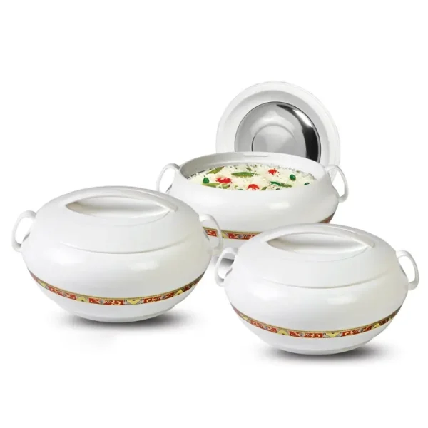 3PCS ASIAN DELXUE HOT POT CASSEROLE - MEDIUM (2300ML - 3500ML - 5000ML)