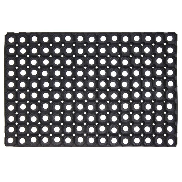 JVL RUBBER RING HEAVY DUTY OUTDOOR ENTRANCE DOOR MAT 40 X 60 CM