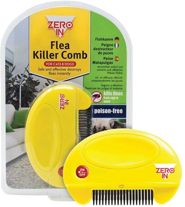 ZERO IN FLEA KILLER COMB BATTERY OPRETAED