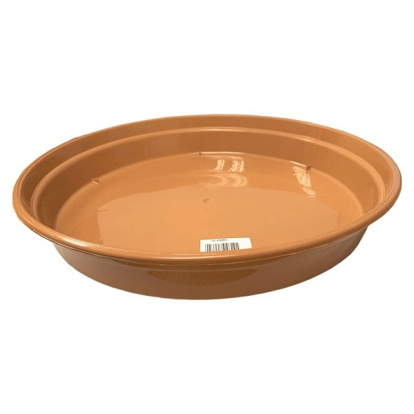 WHITEFURZE TERRACOTTA PLASTIC GARDEN PLANT POT SAUCER 31CM POT