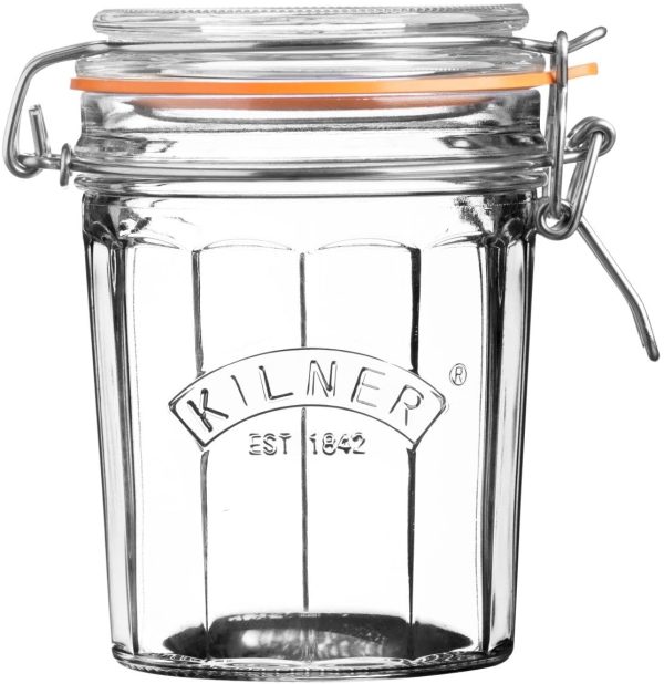 KILNER FACETTED CLIP TOP JAR 0.45L