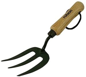 ROLSON HD CARBON STEEL HAND FORK WITH WOOD HANDLE