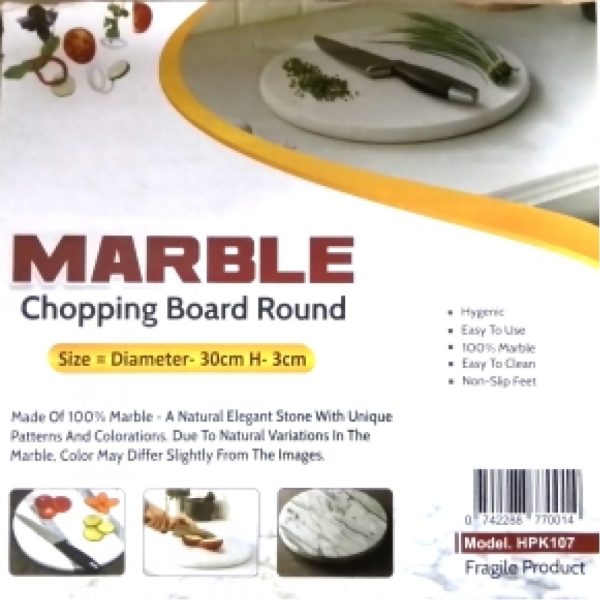 MARBLE ROUND CHOPPING BOARD 30CM