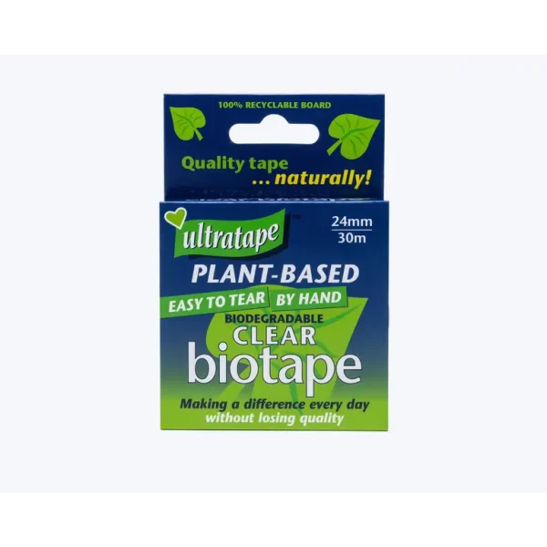 ULTRATAPE PLANT BASED BIODEGRADABLE CLEAR BIOTAPE 24MM X 30M