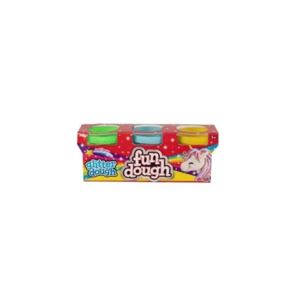 GLITTER FUN PLAY DOUGH PACK OF 3